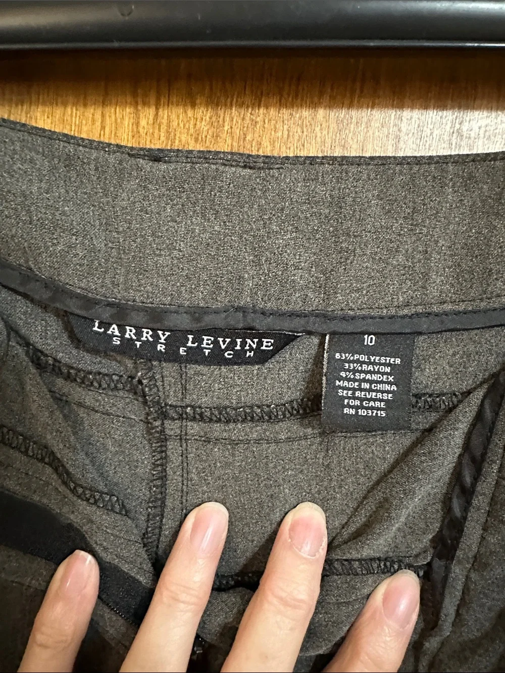 Larry Levine Gray A-Line Skirt